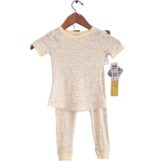 4 New Sleep On It Super.soft Yellow Floral Pajamas - Picture 1 of 3